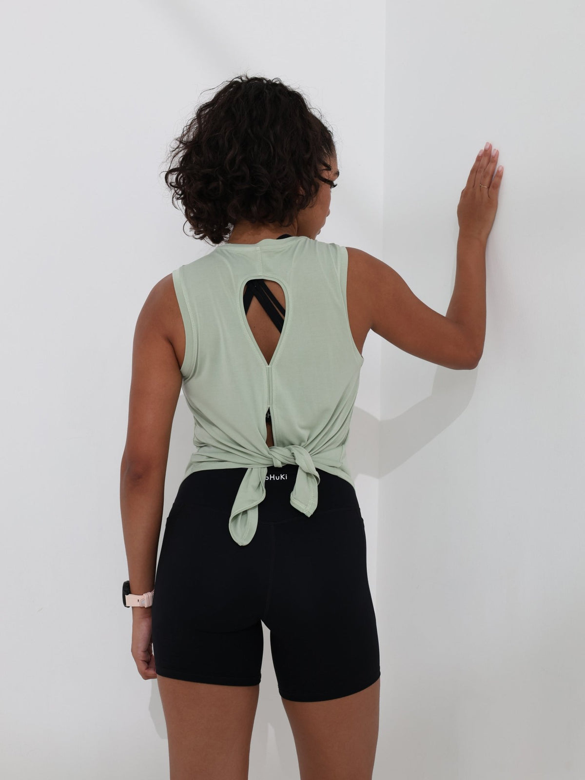 Active Tie Back Singlet - Mint Green - MohukiXSSinglet