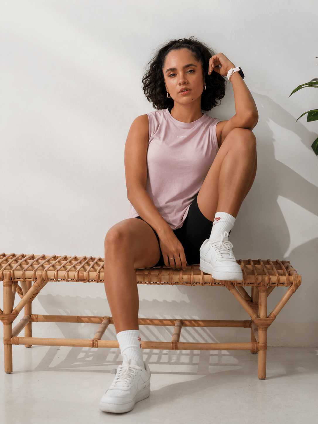 Active Tie Back Singlet - Pink - MohukiXSSinglet