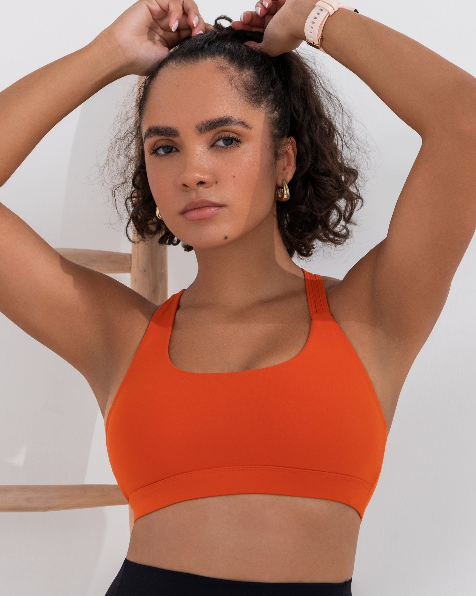 Active Triple Line Crossback Bra - Orange - MohukiXSSports Bras