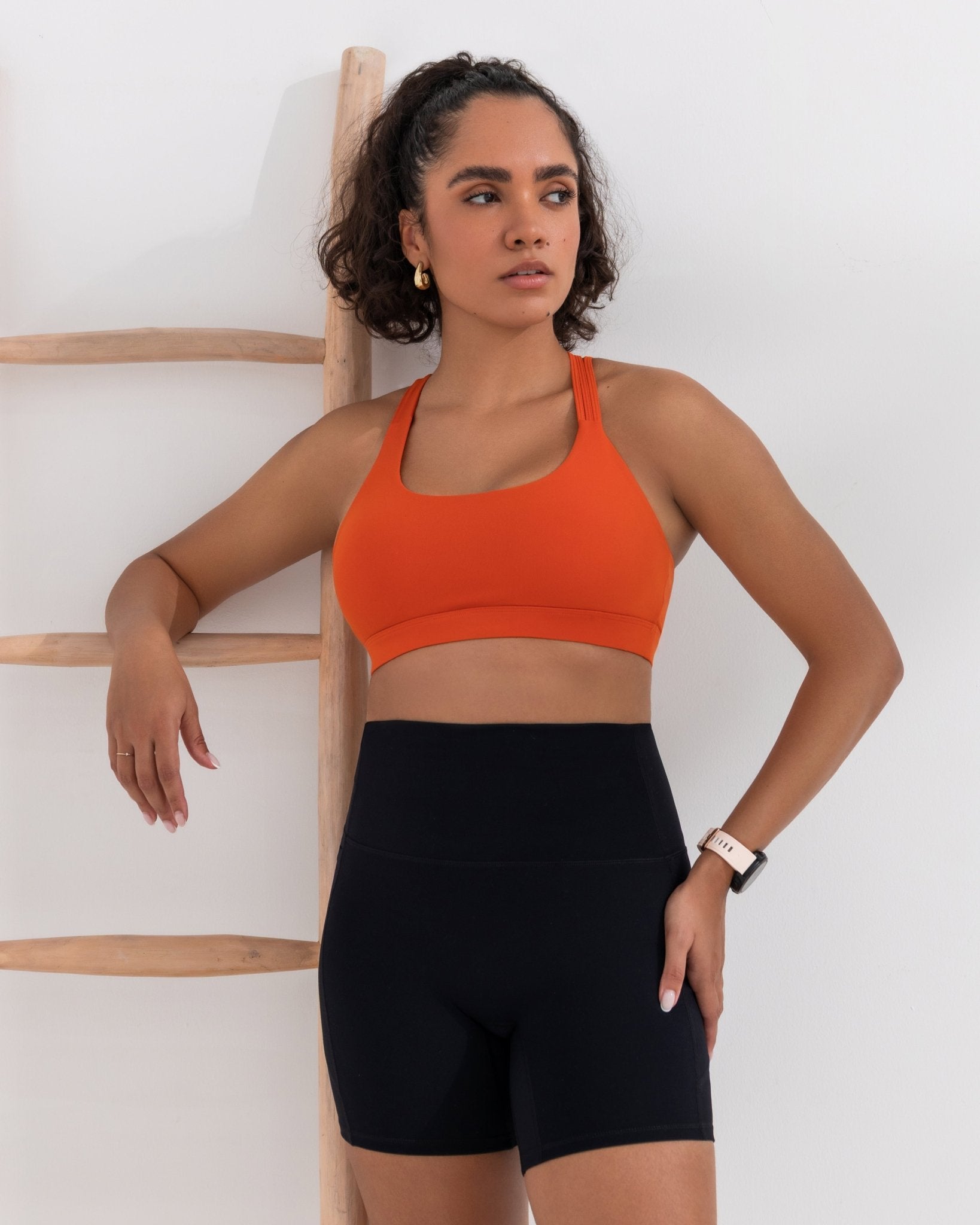 Active Triple Line Crossback Bra - Orange - MohukiXSSports Bras