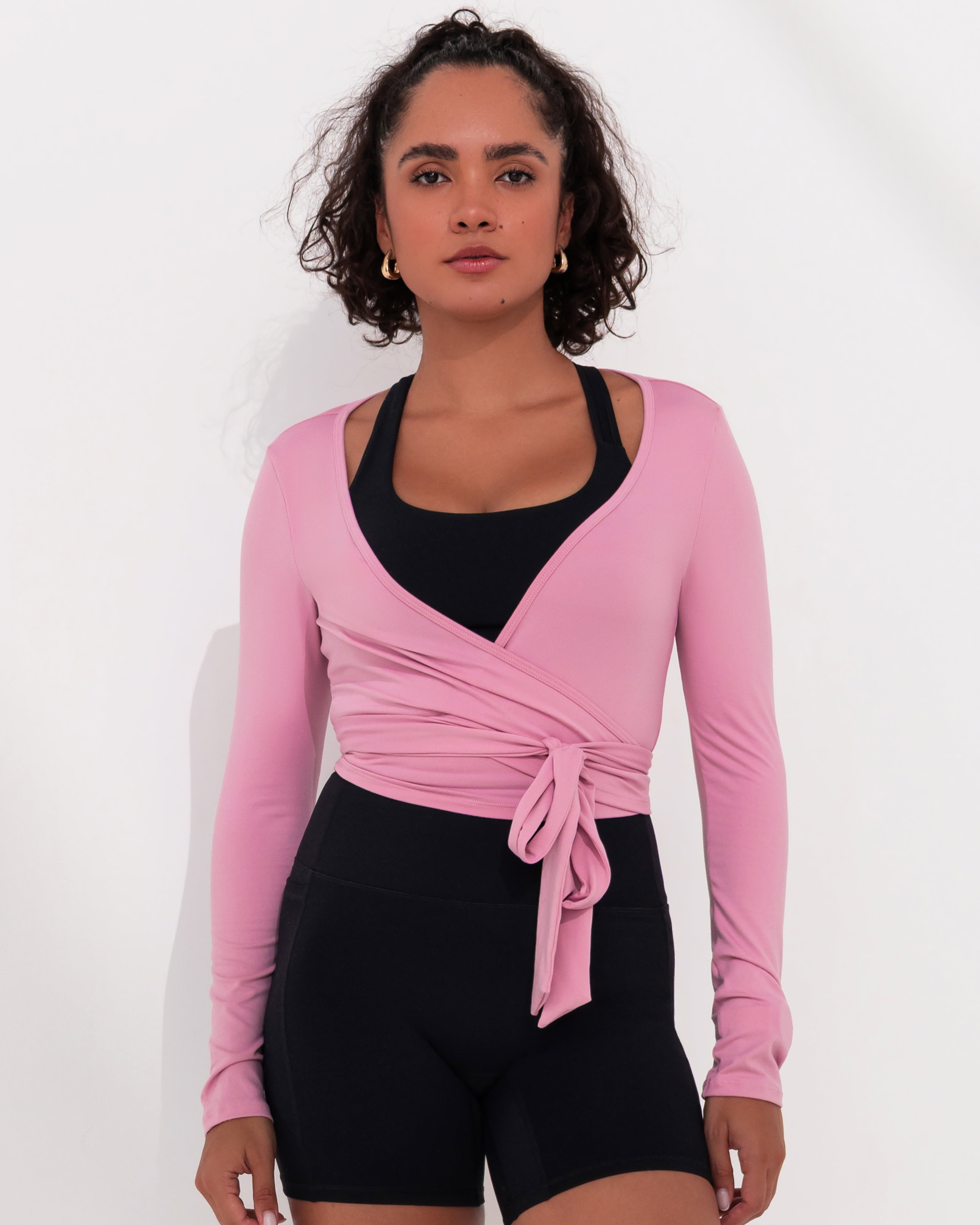 Lounge Wrap Top - Pink