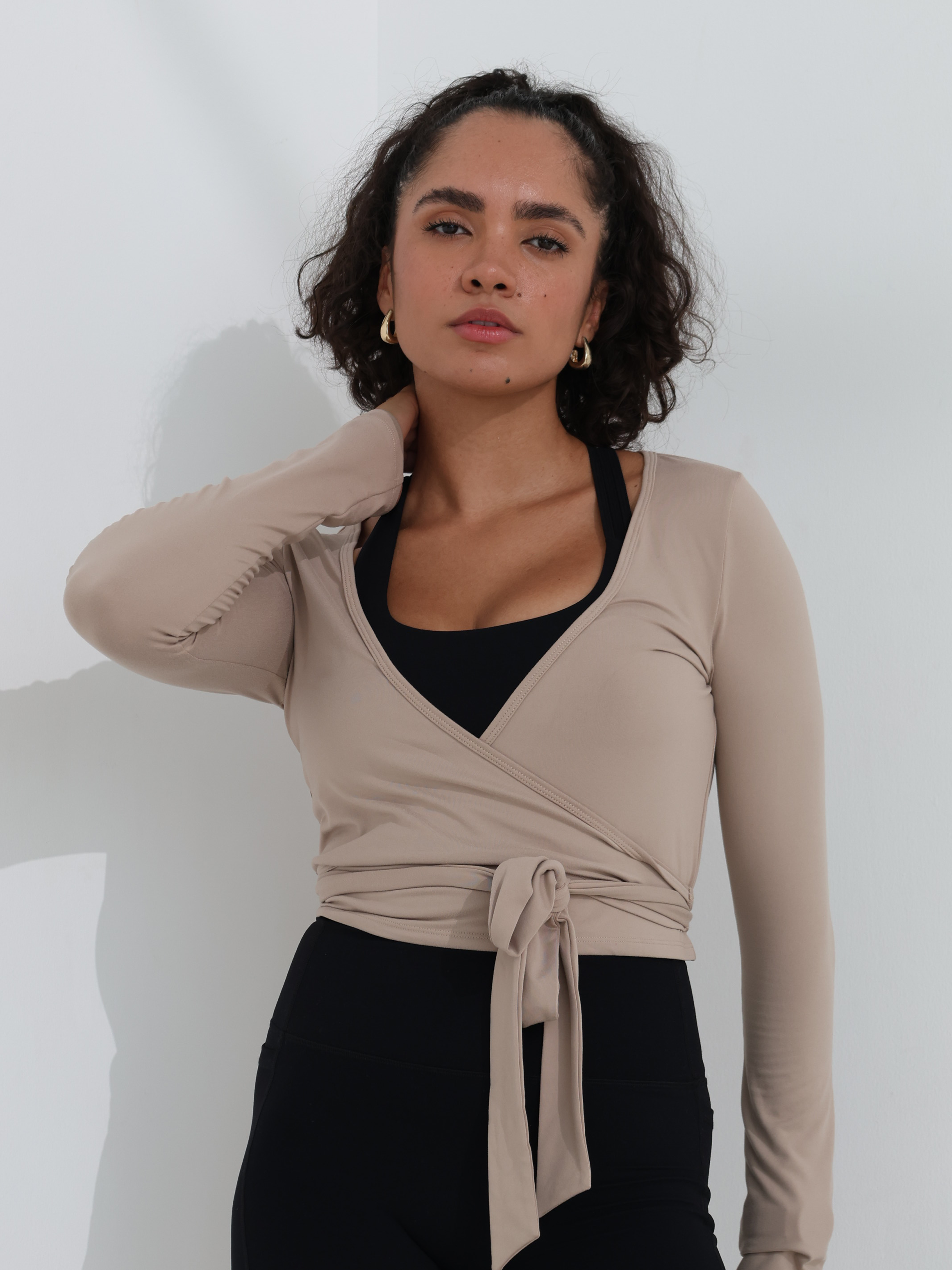 Lounge Wrap Top - Flaxen
