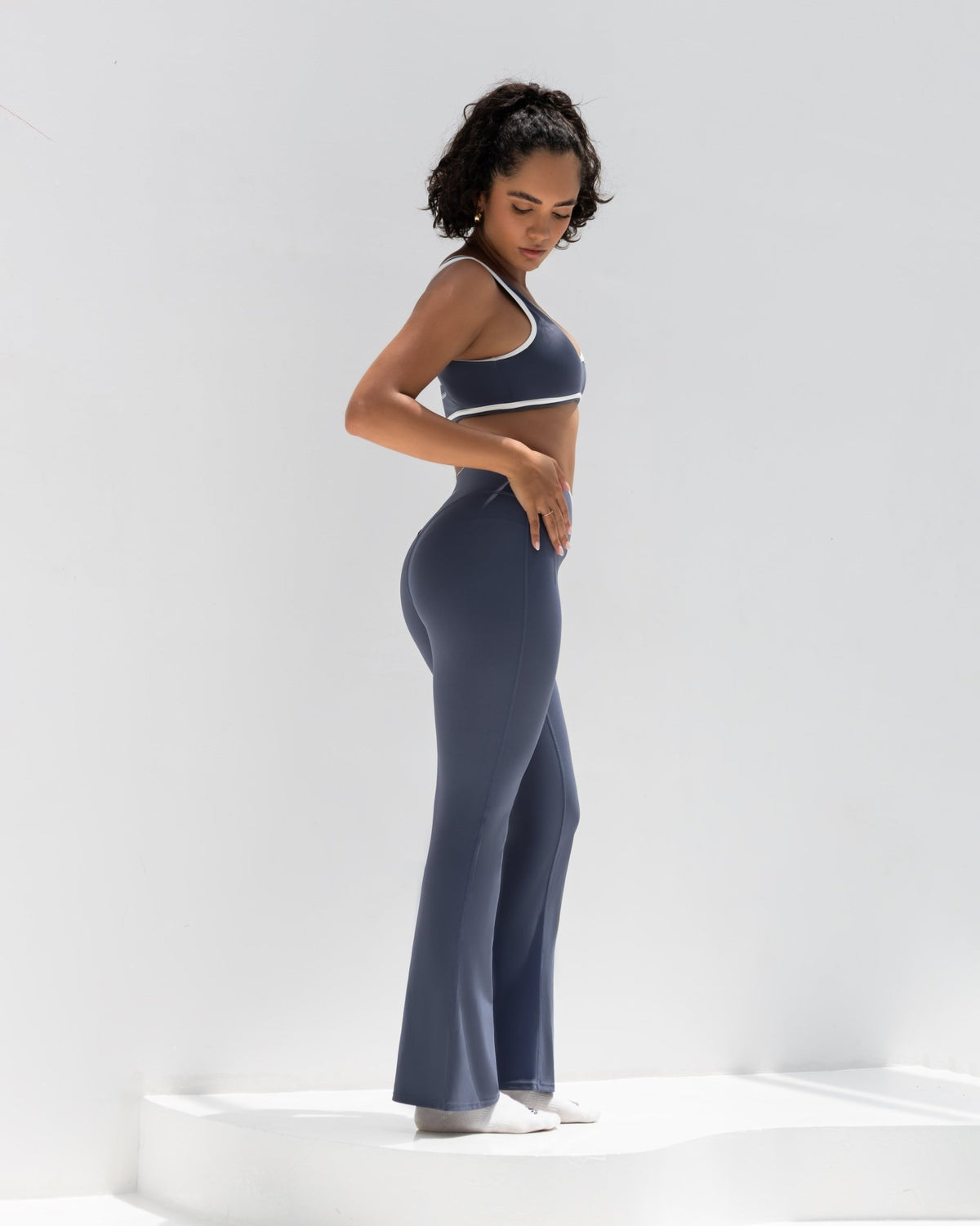 Contour Active Flare - Blue Grey - MohukiXSPants