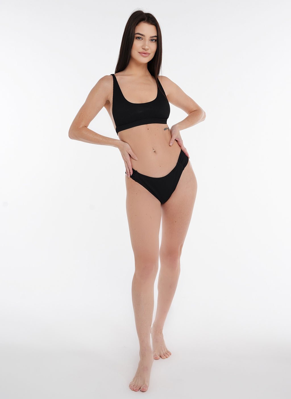 Crete Collection - Ribbed Bikini Top - Black - MohukiXSBikini Tops