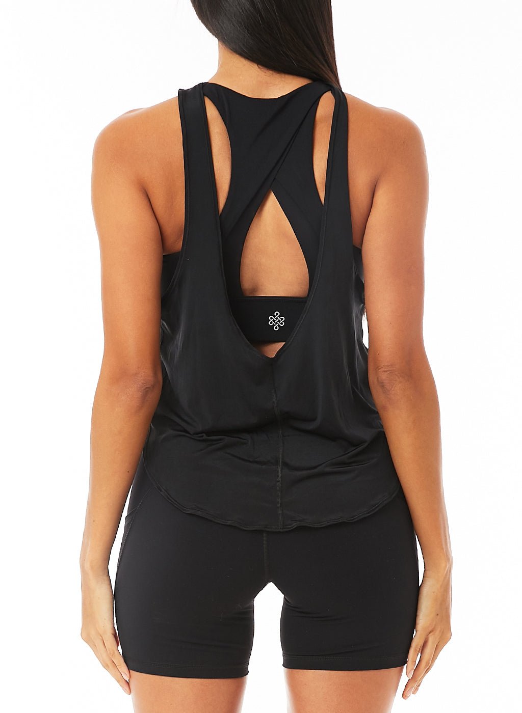 Henna Built In Bra Top - Black - MohukiXSTank Tops