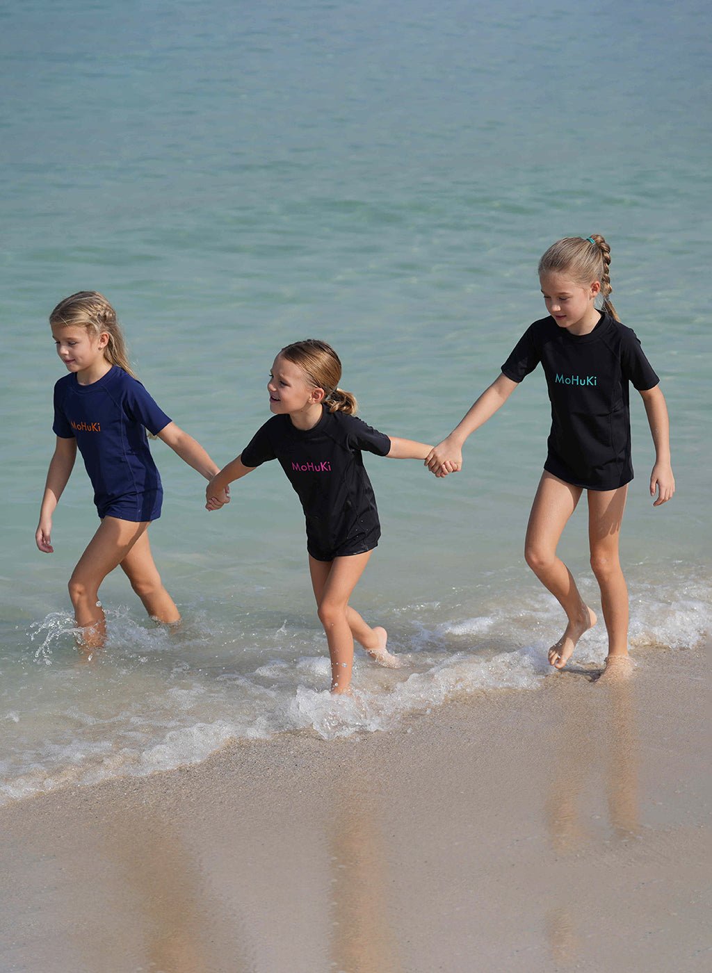 Kids Rashguard Sun Protectant T-Shirt - Black/Blue - Mohuki4Swimming