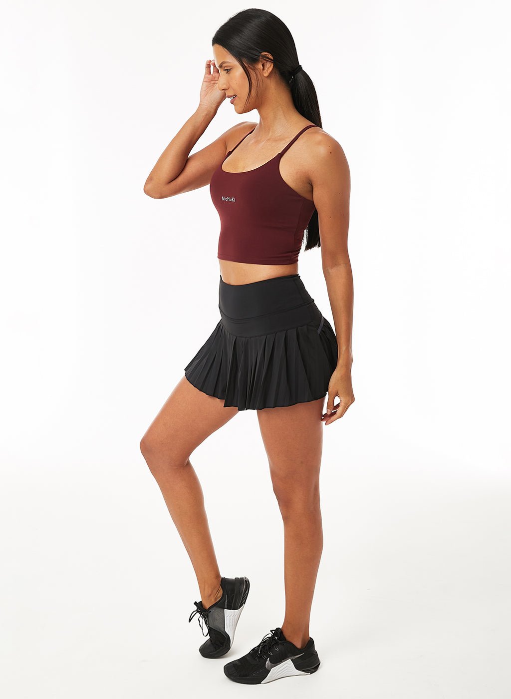 Leti Pleated Padel Skirt - Black - MohukiXSSkirts