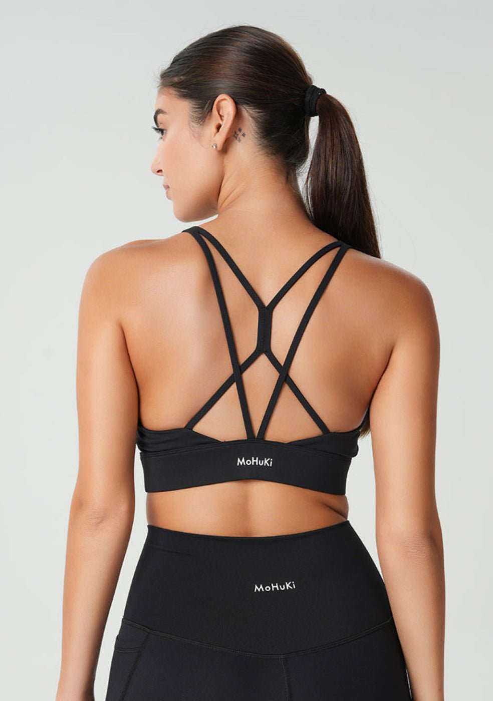 Levi Cross Back Bra - Black - MohukiXSSports Bras