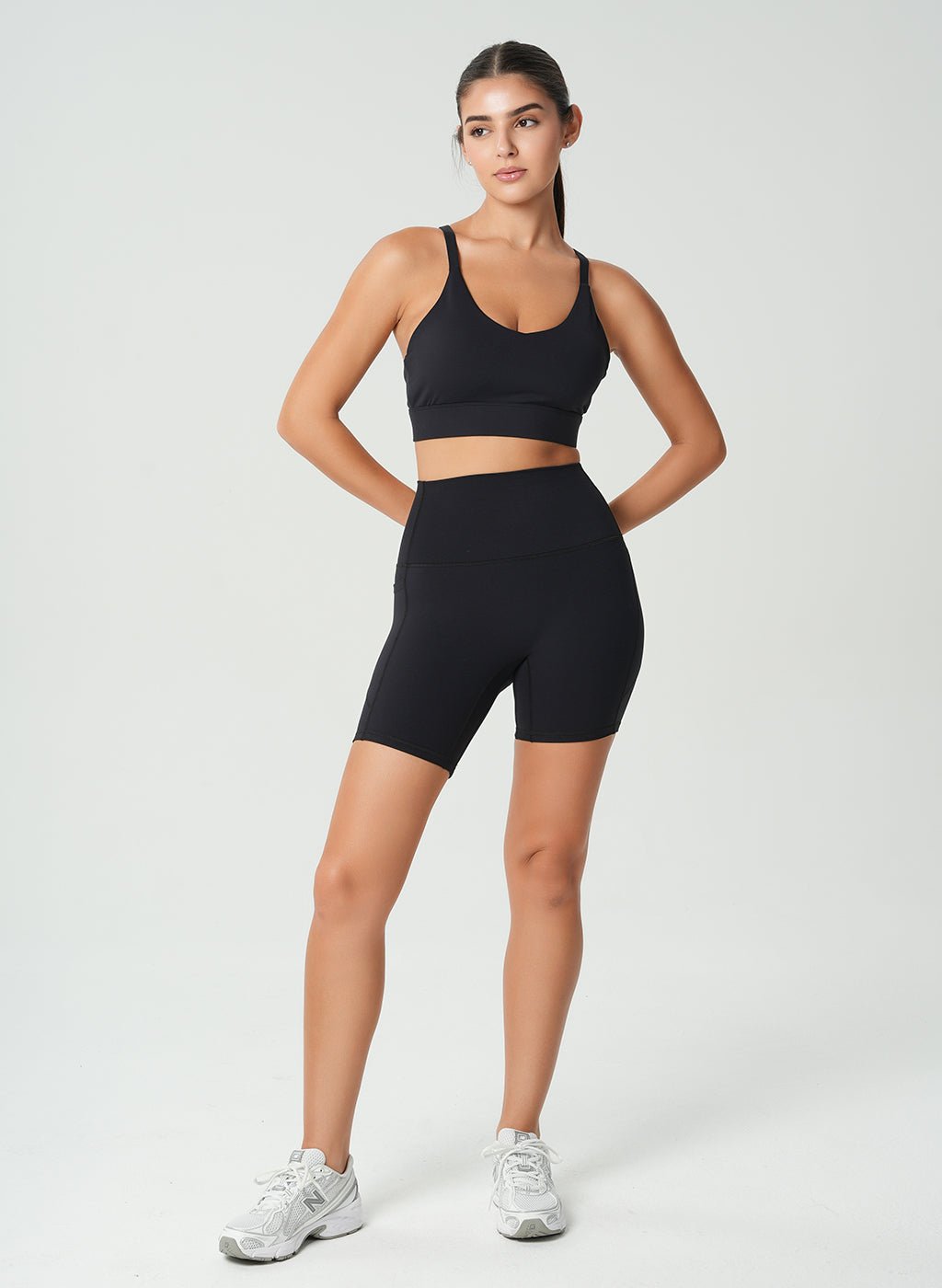 Levi Cross Back Bra - Black - MohukiXSSports Bras