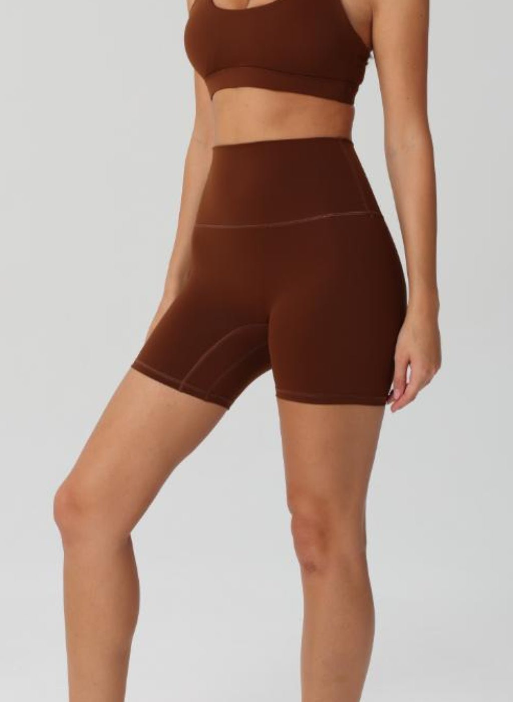 Levi High Waist Shorts - Chocolate - MohukiXSShorts