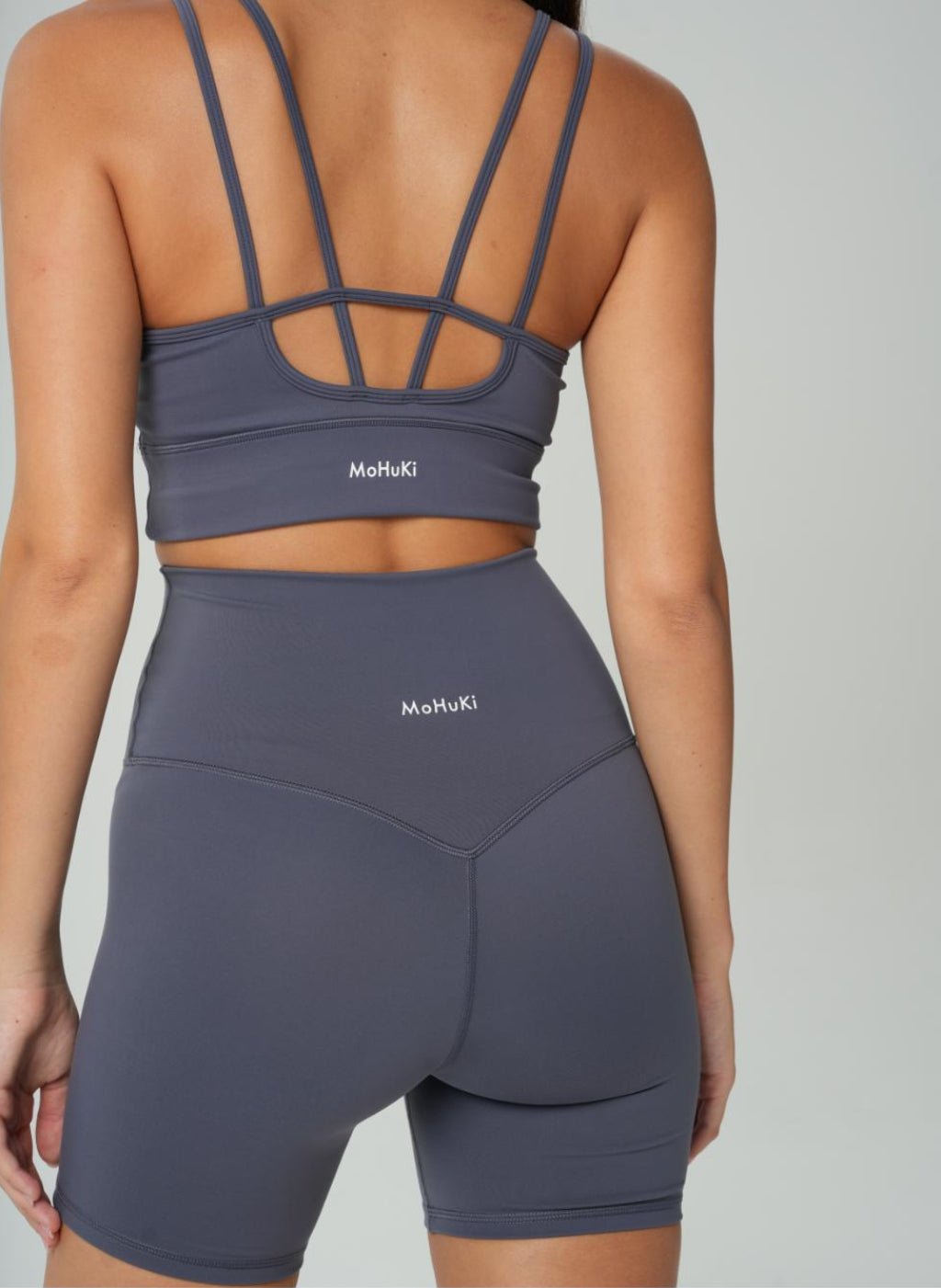 Levi High Waist Shorts - Dark Grey - MohukiXSShorts