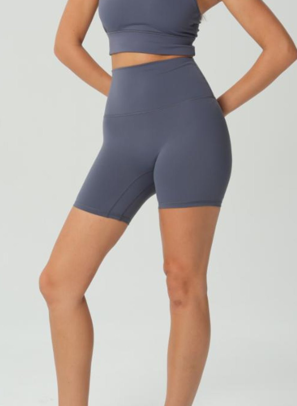 Levi High Waist Shorts - Dark Grey - MohukiXSShorts