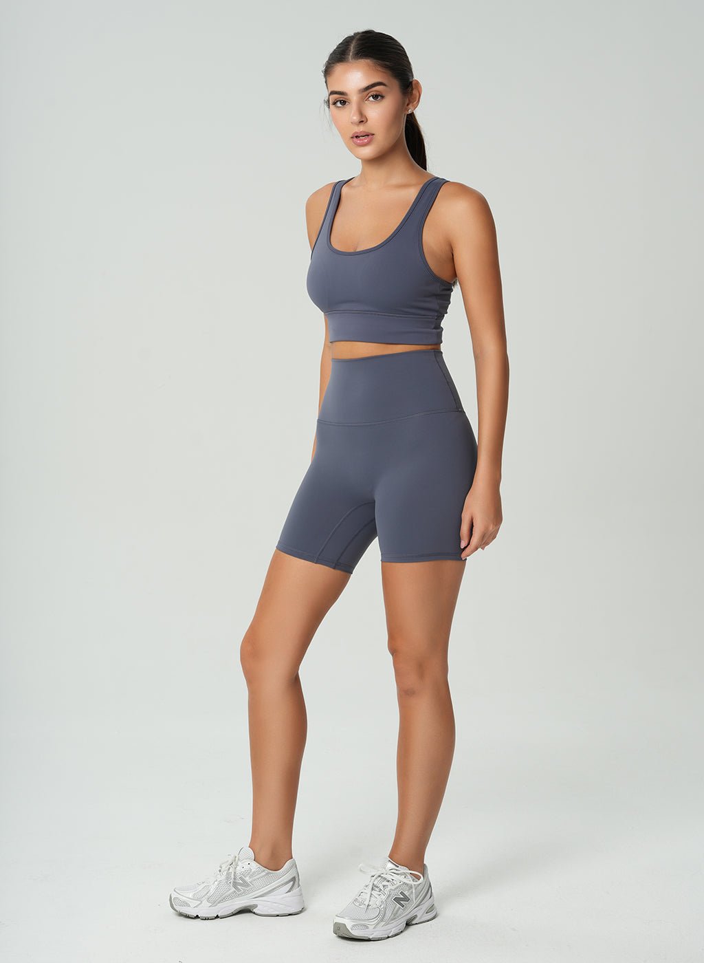 Levi High Waist Shorts - Dark Grey - MohukiXSShorts