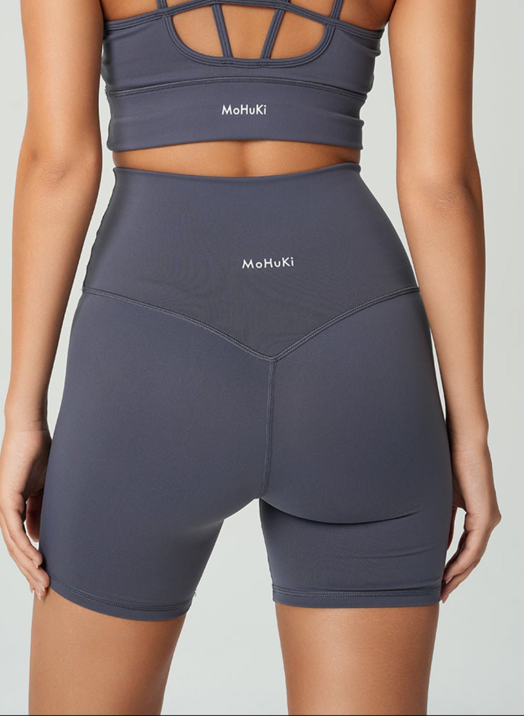 Levi High Waist Shorts - Dark Grey - MohukiXSShorts