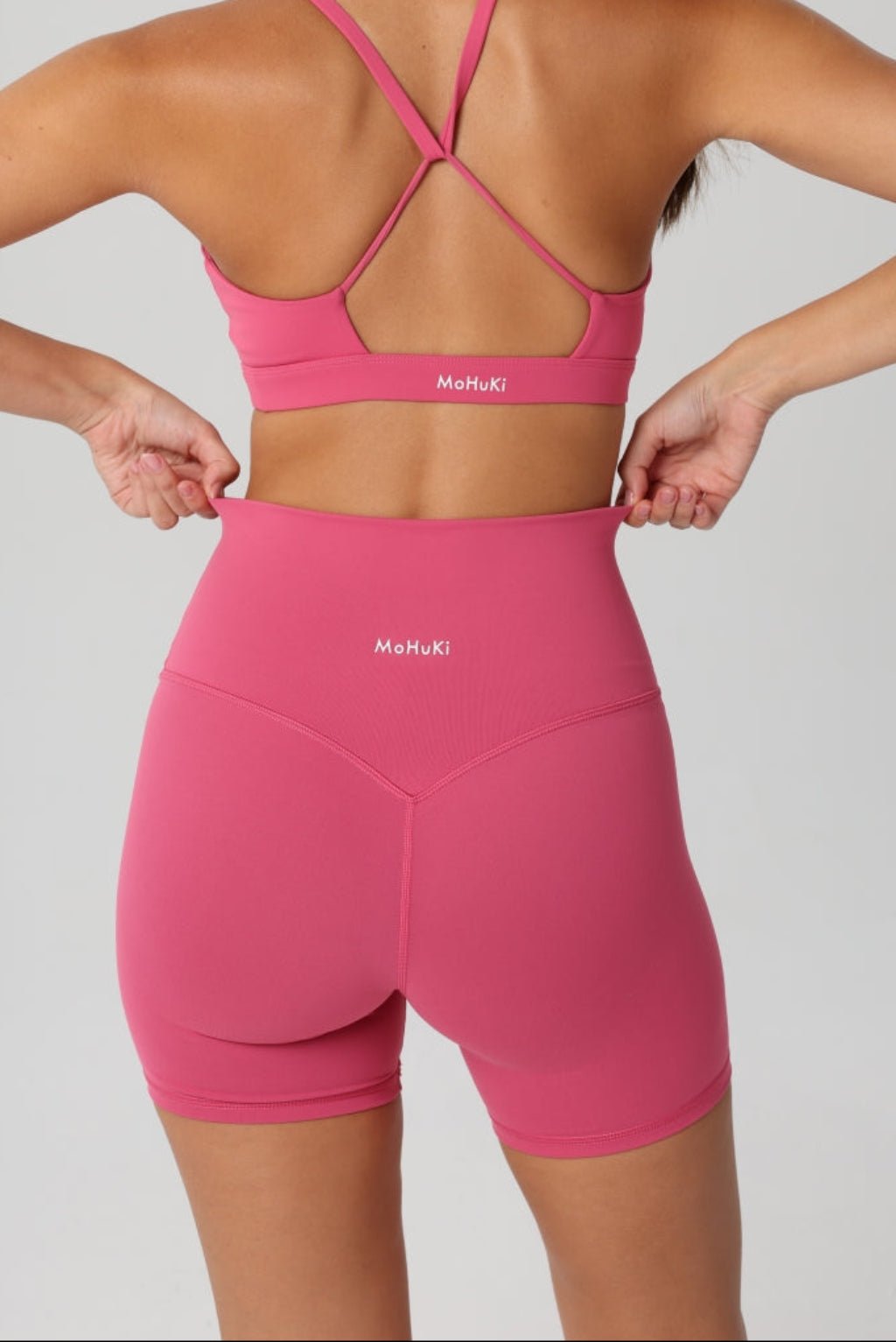 Levi High Waist Shorts - Hot Pink - MohukiXSShorts