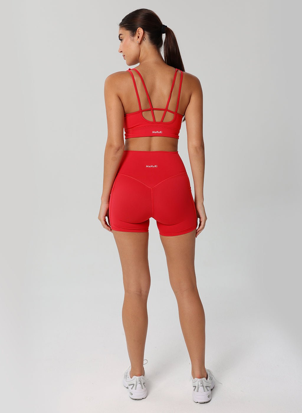 Levi High Waist Shorts - Red - MohukiXSShorts