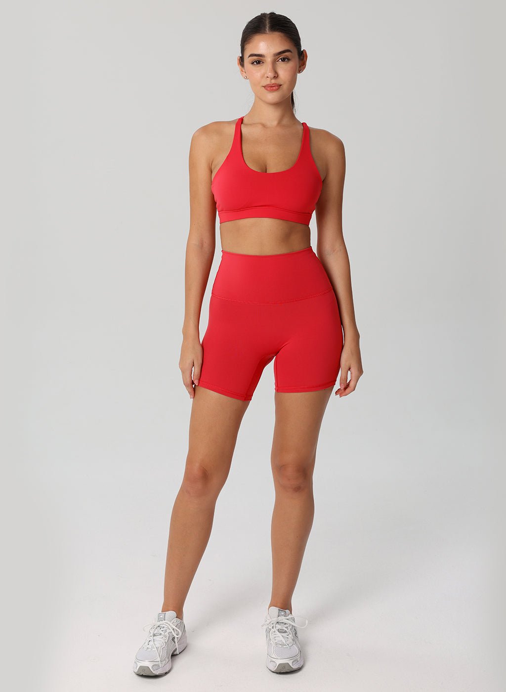 Levi High Waist Shorts - Red - MohukiXSShorts