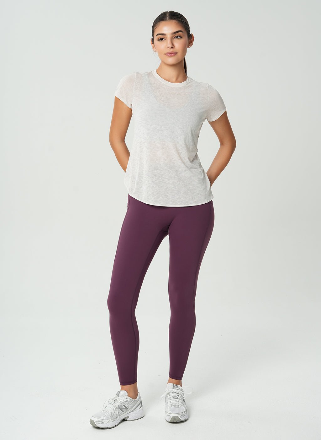 Lily Side Pocket Leggings - Dark Wine - MohukiXSLeggings