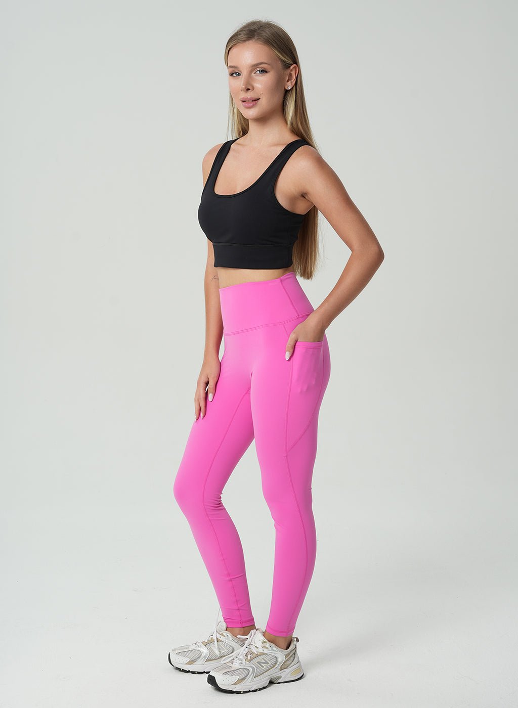 Lily Side Pocket Leggings - Hot Pink - MohukiXSLeggings