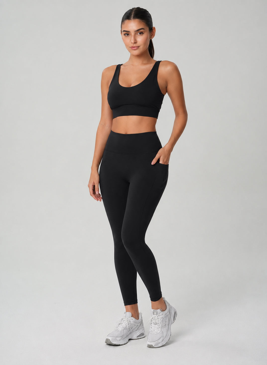Lily Side Pocket Leggings - Black