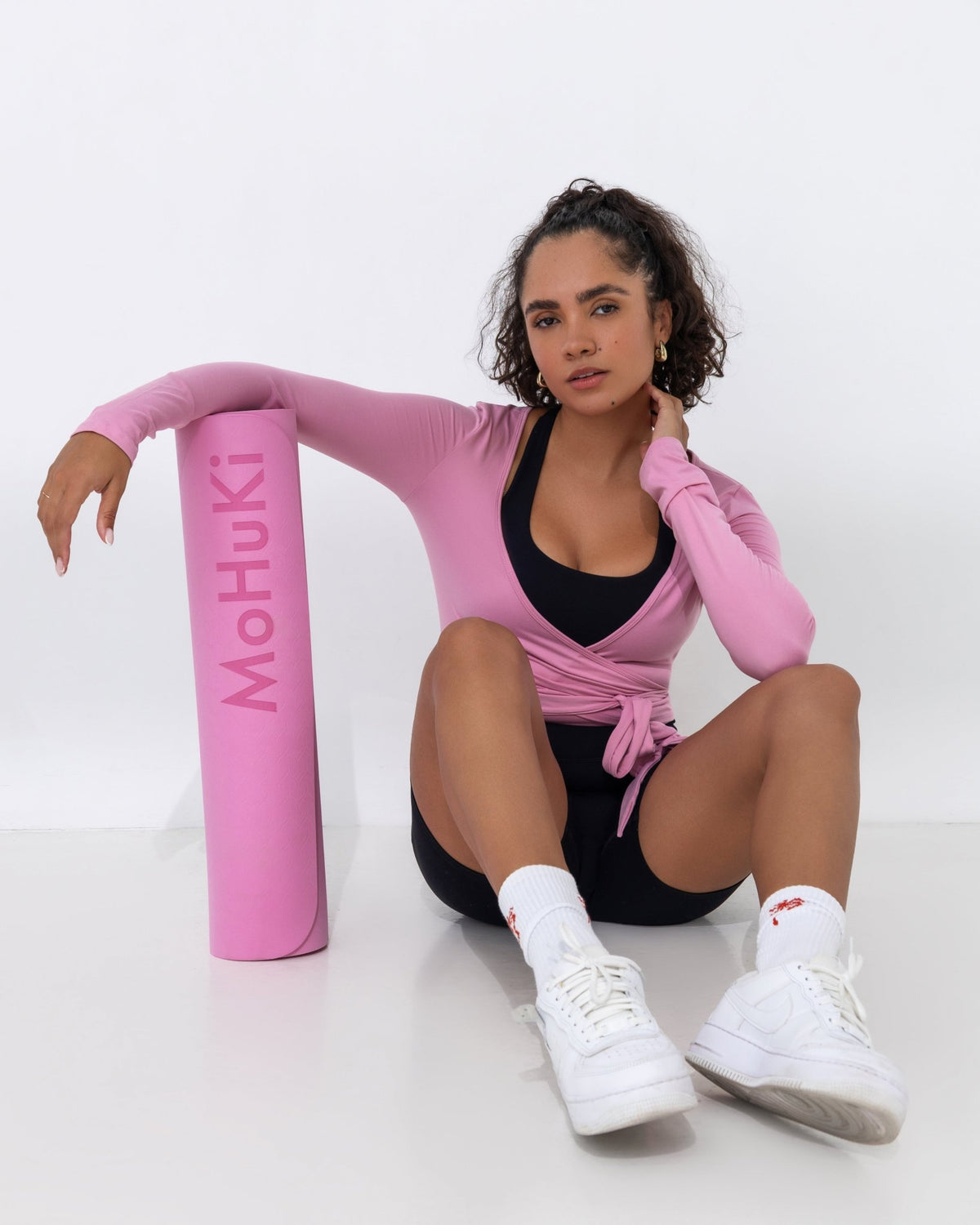 Lounge Wrap Top - Pink - MohukiSLoungewear