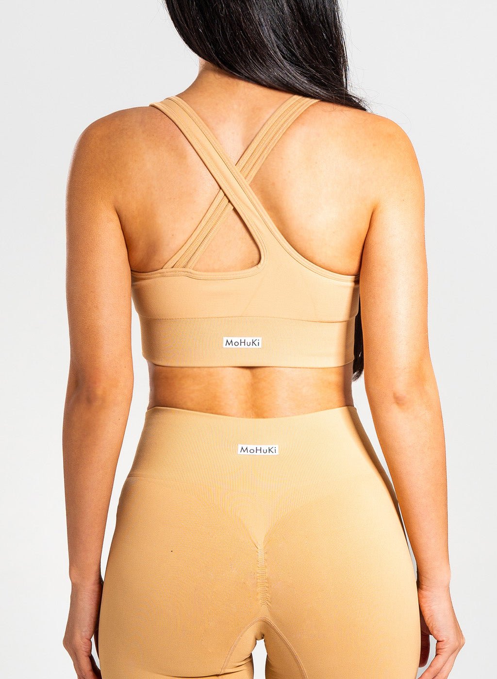 Lyla Collection - Cross back Bra - Khaki - MohukiSSports Bras