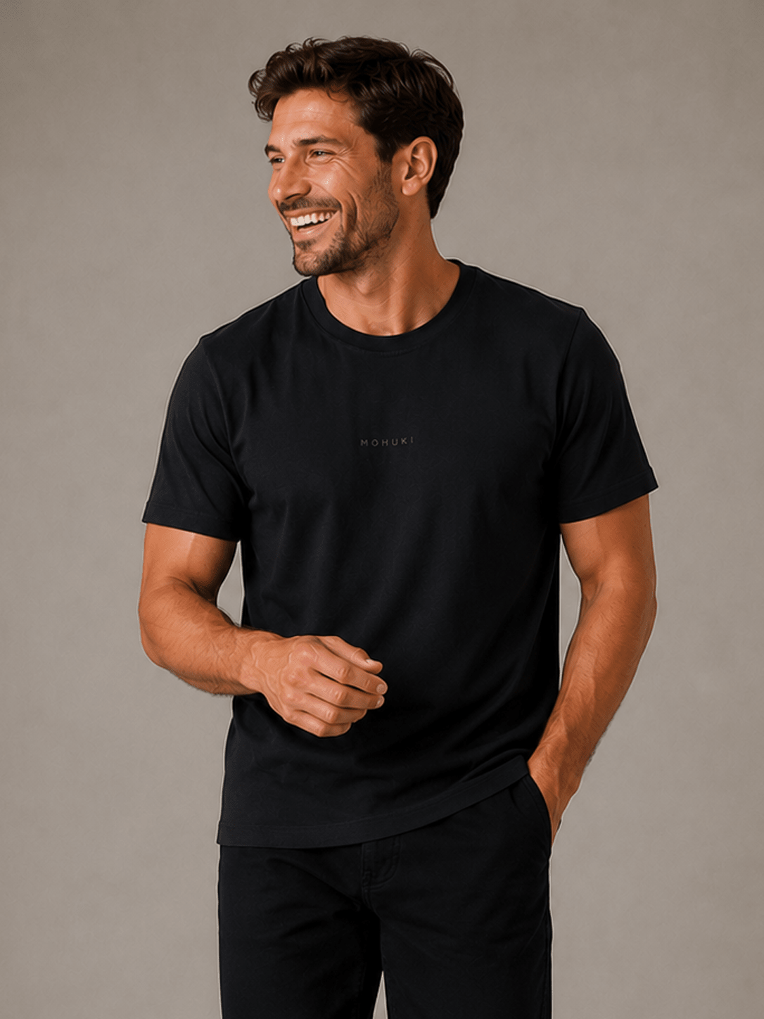 Mens Cotton T-shirt - Black - MohukiST-Shirts