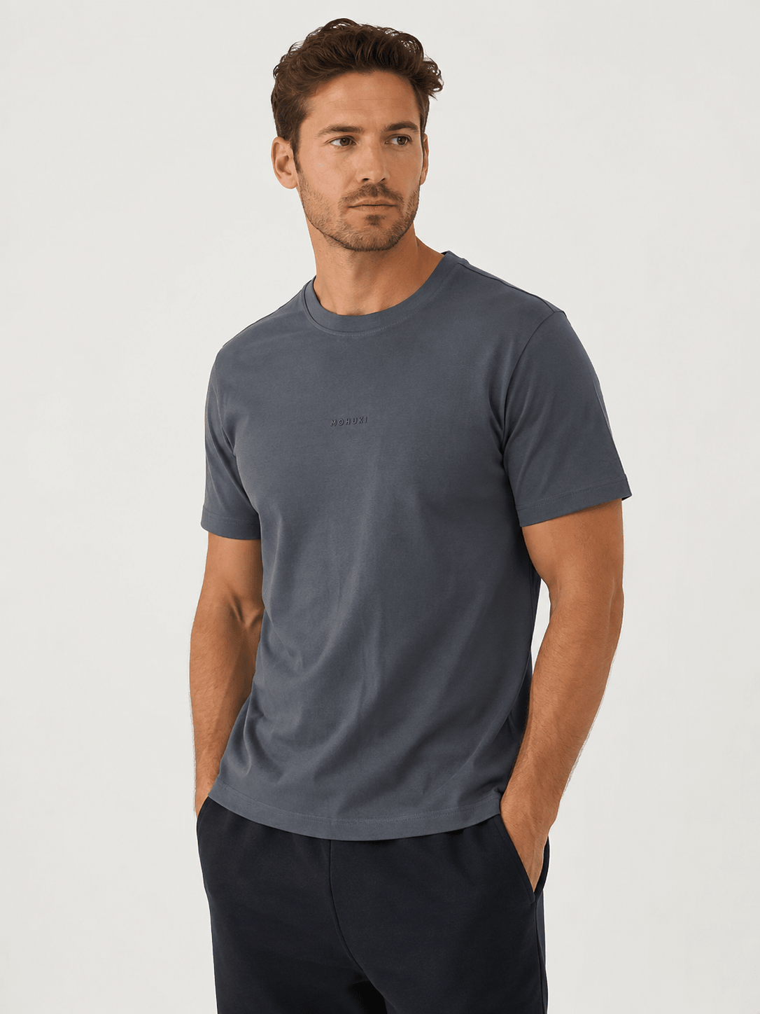 Mens Cotton T-Shirt Charcoal - MohukiST-Shirts
