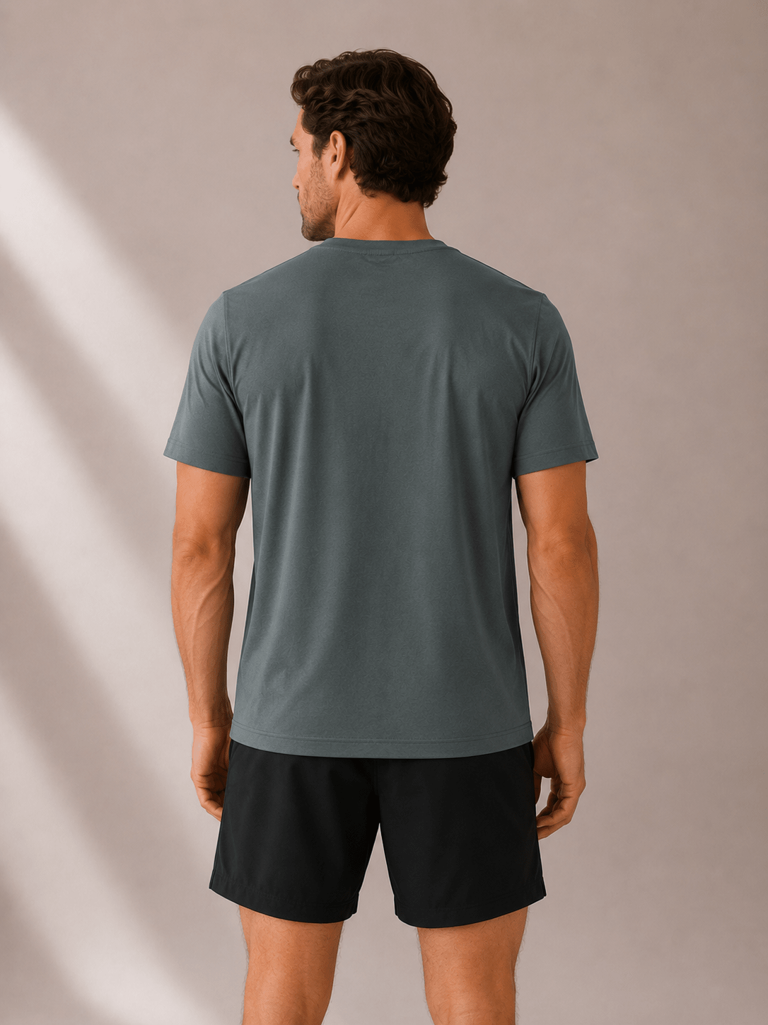 Mens Knitted Sports T-shirt-Grey - MohukiST-Shirts