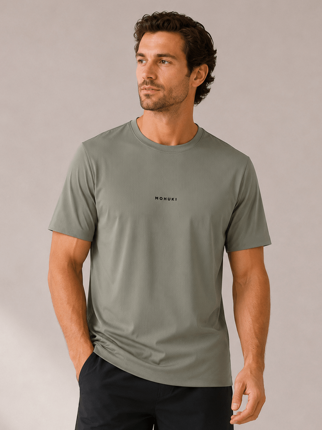 Mens Sports T-Shirt Olive - MohukiST-Shirts