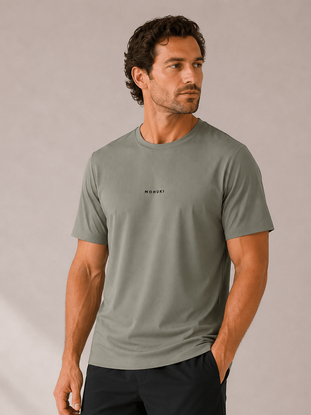 Mens Sports T-Shirt Olive - MohukiST-Shirts