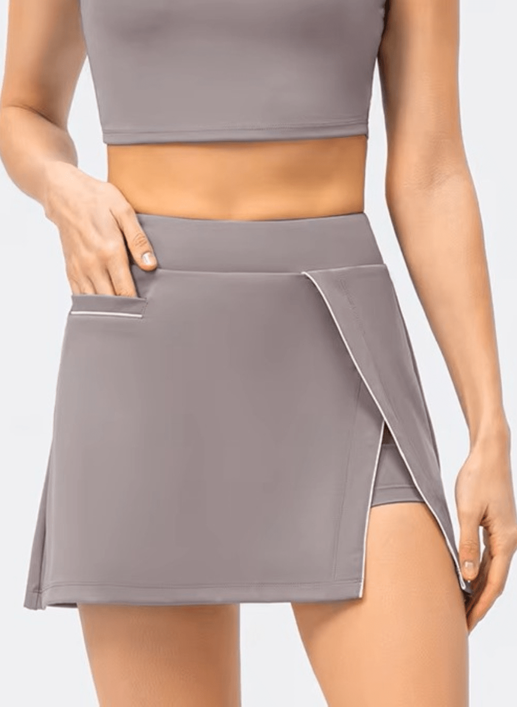 Nora Tennis Skirt - Grey Purple - MohukiXSSkirts
