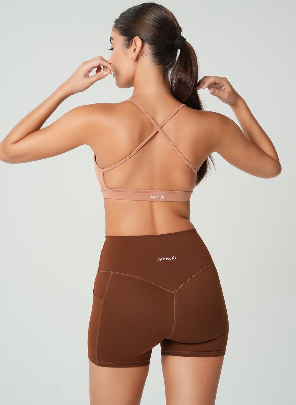 Olivia Backless Bra - Light Brown - MohukiXSSports Bras