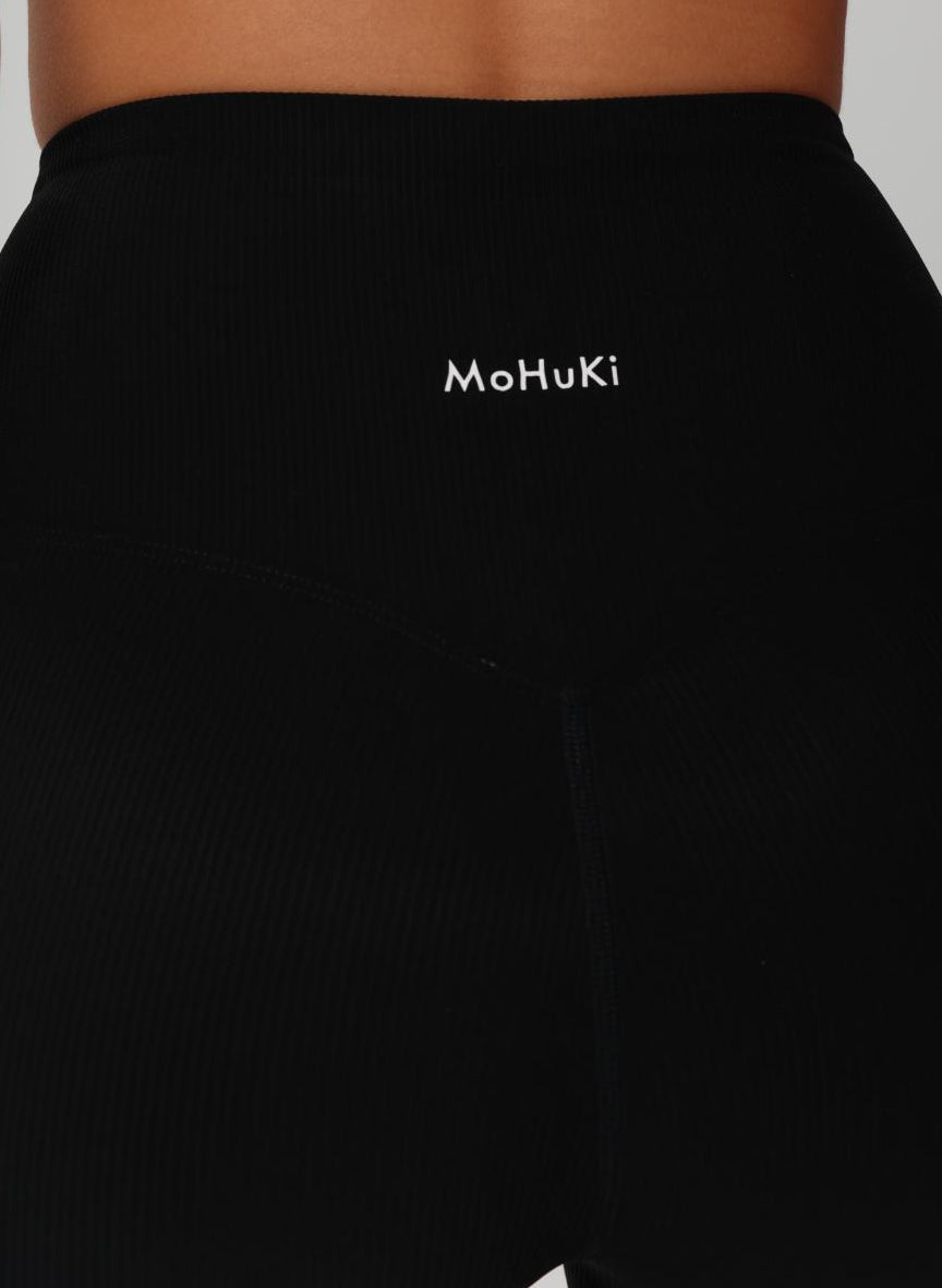 Olivia Ribbed High Waist Legging - Black - MohukiXSLeggings