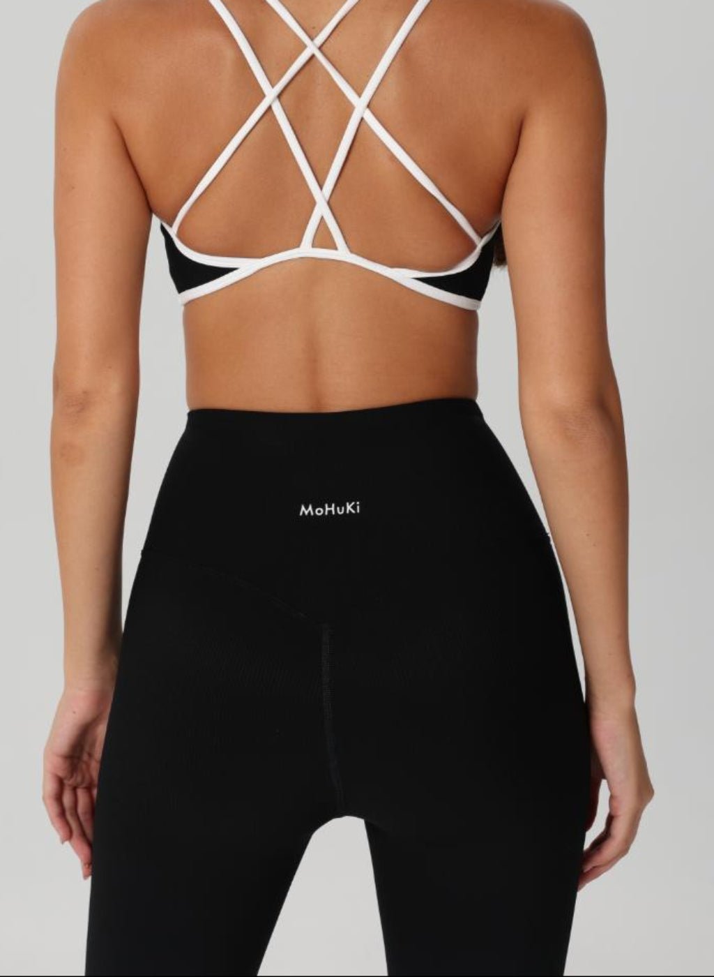 Olivia Ribbed High Waist Legging - Black - MohukiXSLeggings