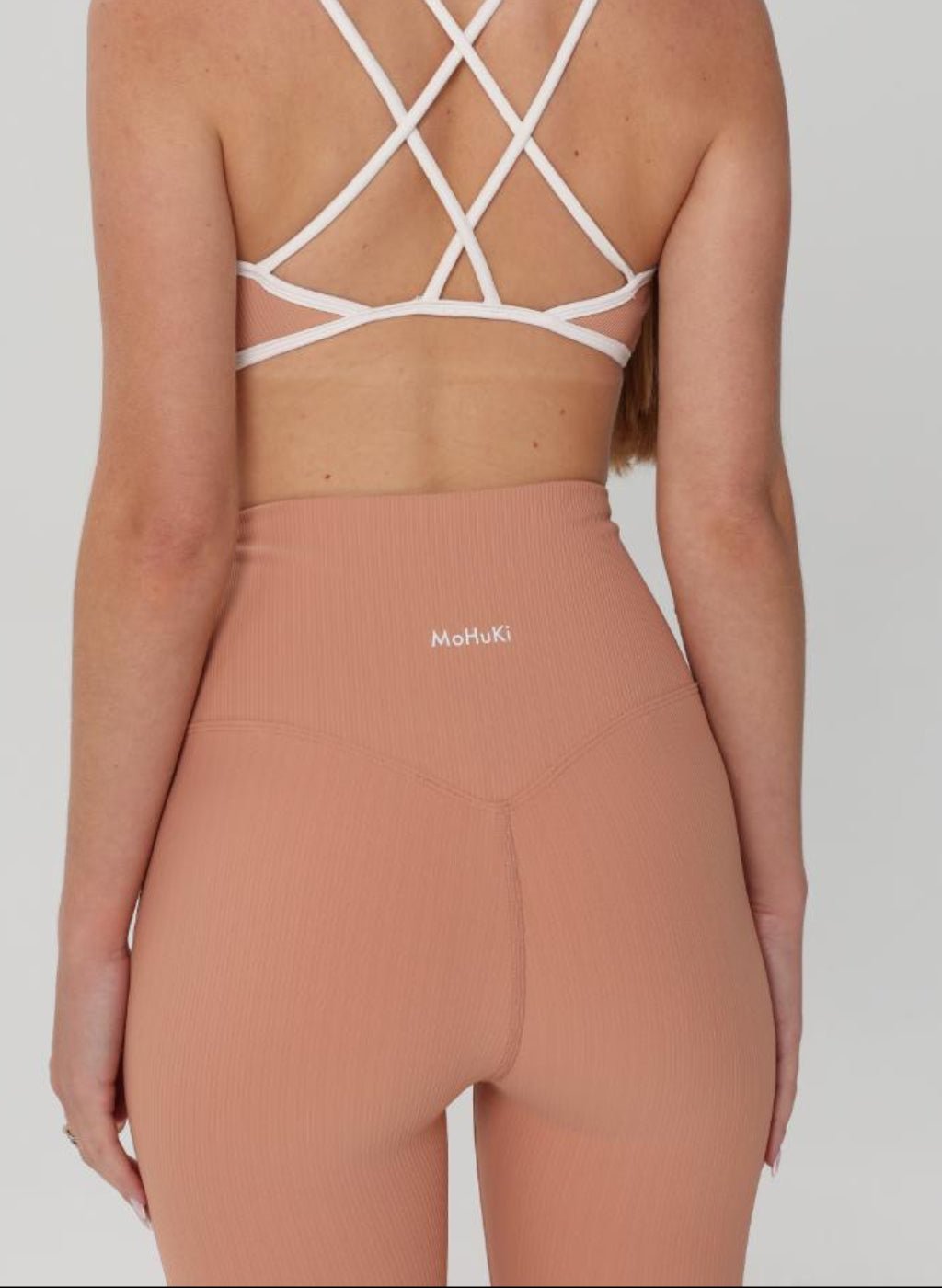 Olivia Ribbed High Waist Legging - Dark Orange - MohukiXSLeggings