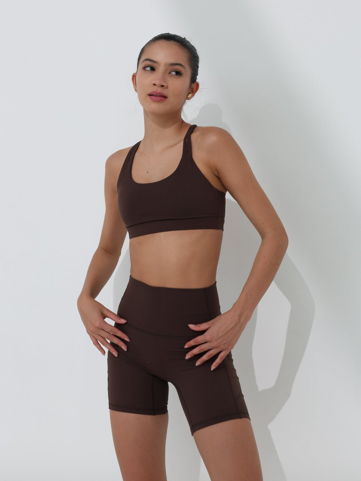 Olivia Side Pocket Shorts - Chocolate Brown - MohukiXSShorts