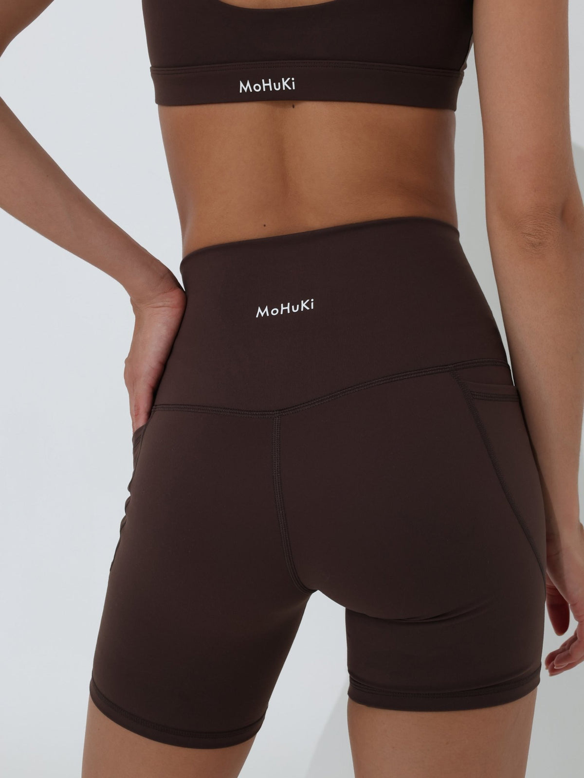 Olivia Side Pocket Shorts - Chocolate Brown - MohukiXSShorts