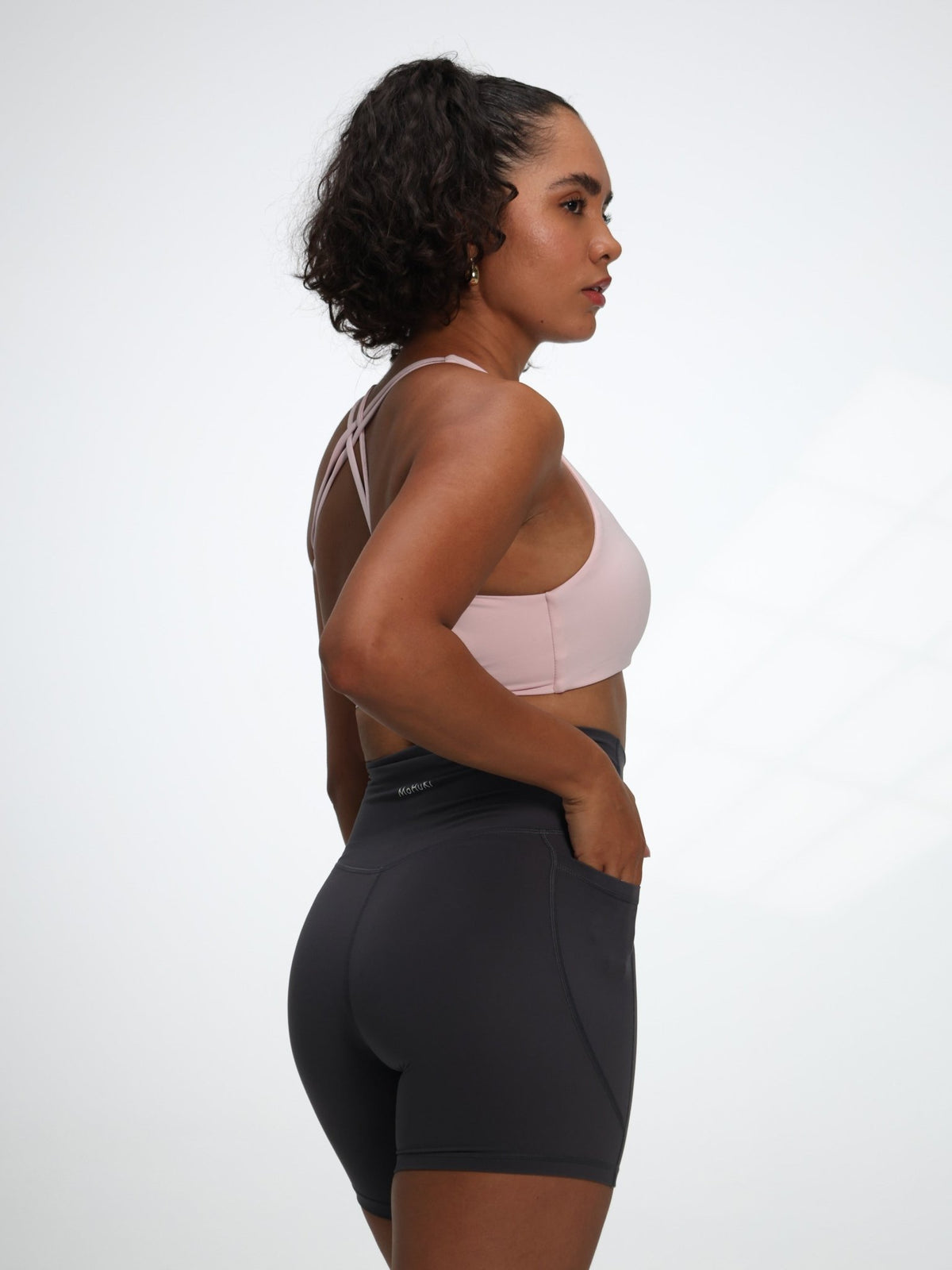Olivia Side Pocket Shorts - Ink Grey - MohukiXSShorts