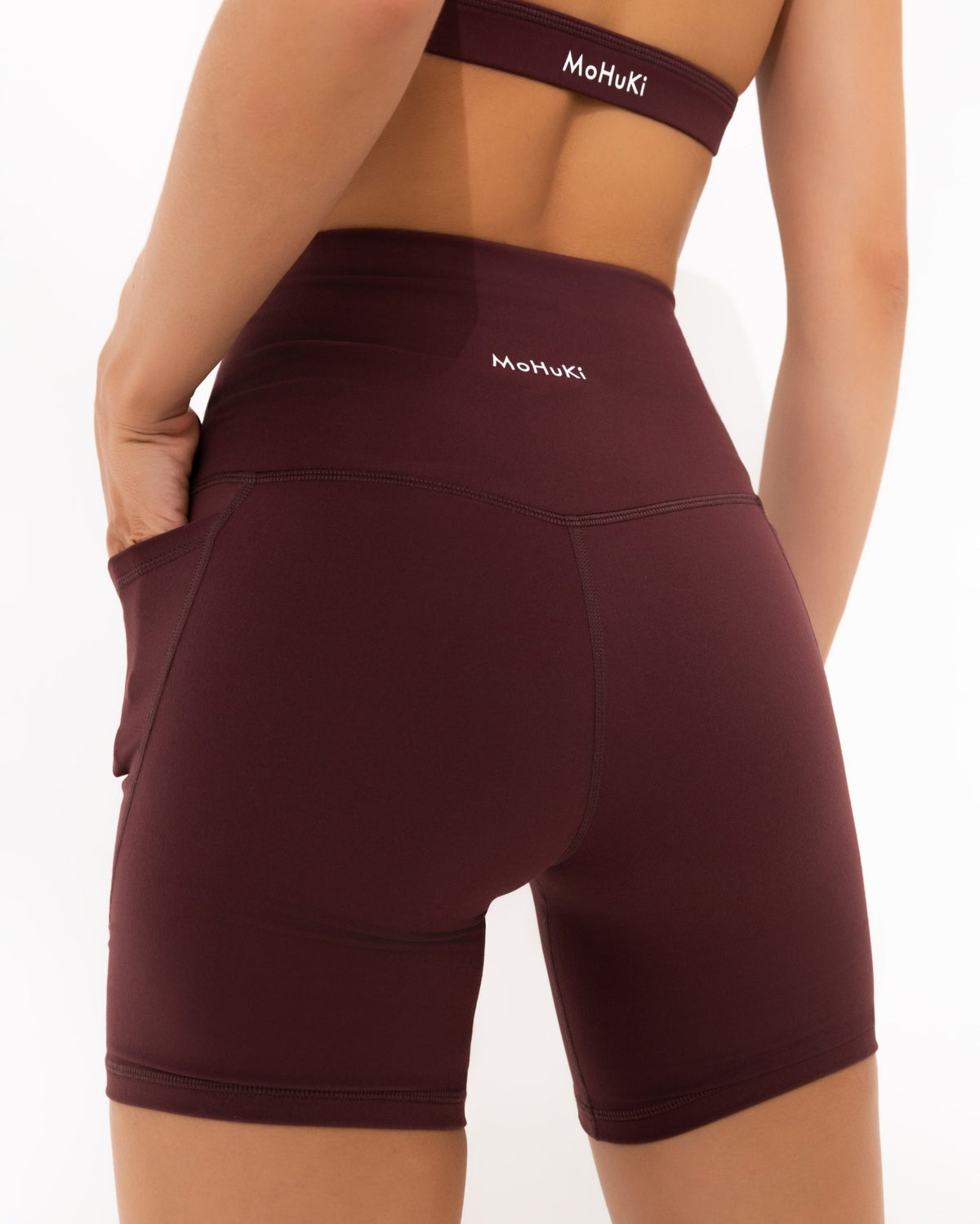 Olivia Side Pocket Shorts - Reddish Brown - MohukiXSShorts