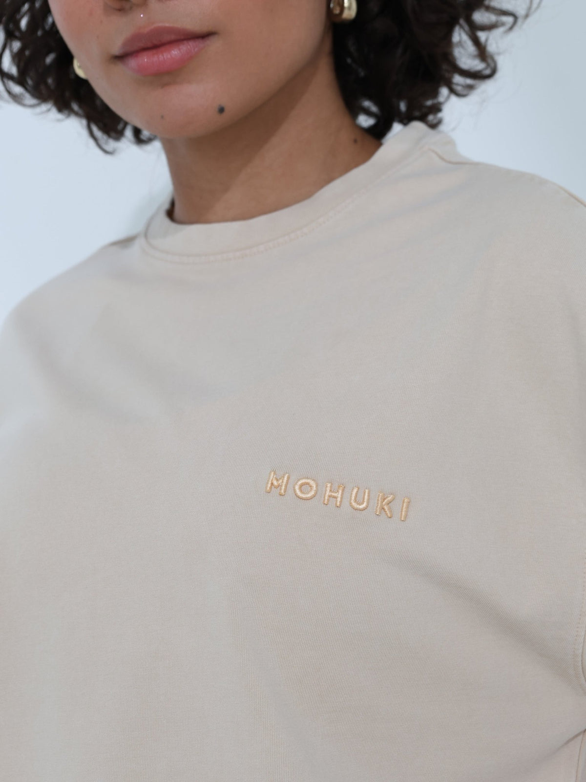 Oversized Wash T-Shirt - Beige - MohukiST-Shirts
