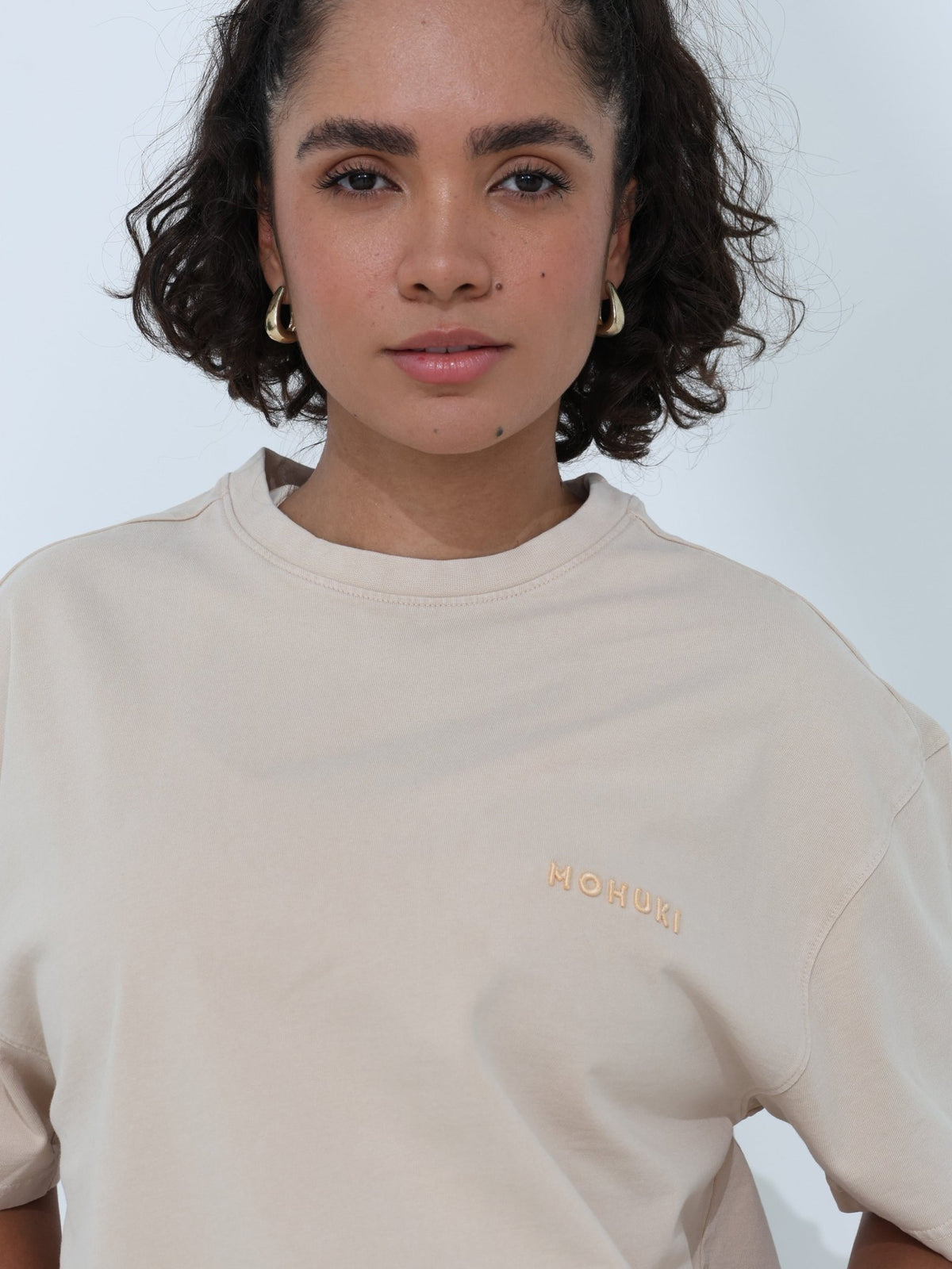 Oversized Wash T-Shirt - Beige - MohukiST-Shirts