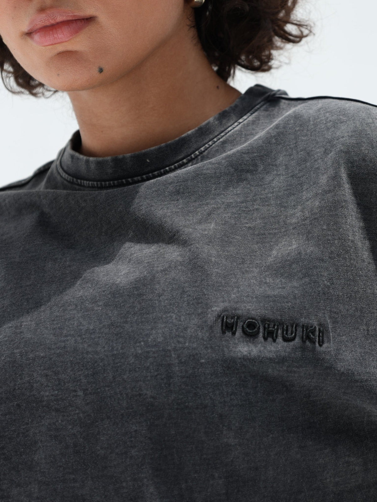 Oversized Wash T-Shirt - Black - MohukiST-Shirts
