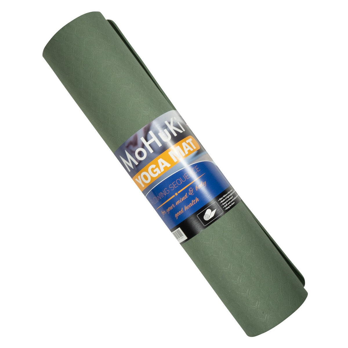 Yoga Mat TPE - 6mm - Olive - MohukiYoga Mat