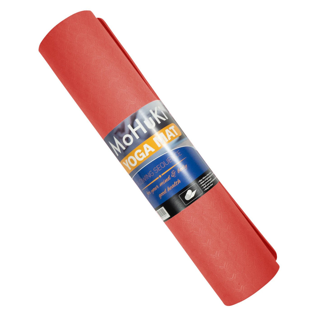 Yoga Mat TPE - 6mm - Red - MohukiYoga Mat