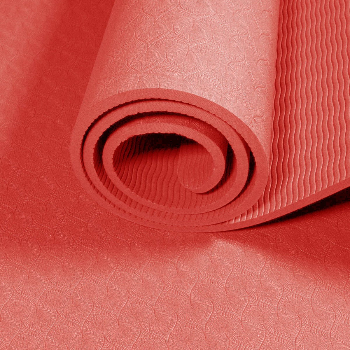 Yoga Mat TPE - 6mm - Red - MohukiYoga Mat