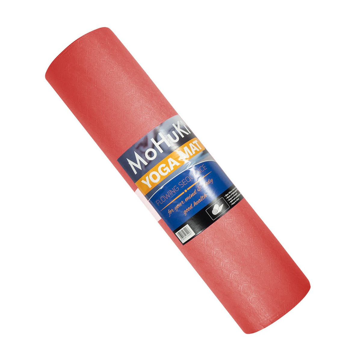 Yoga Mat TPE - 8mm - Red - MohukiYoga Mat