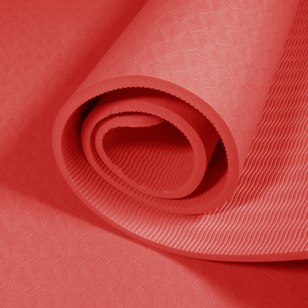 Yoga Mat TPE - 8mm - Red - MohukiYoga Mat