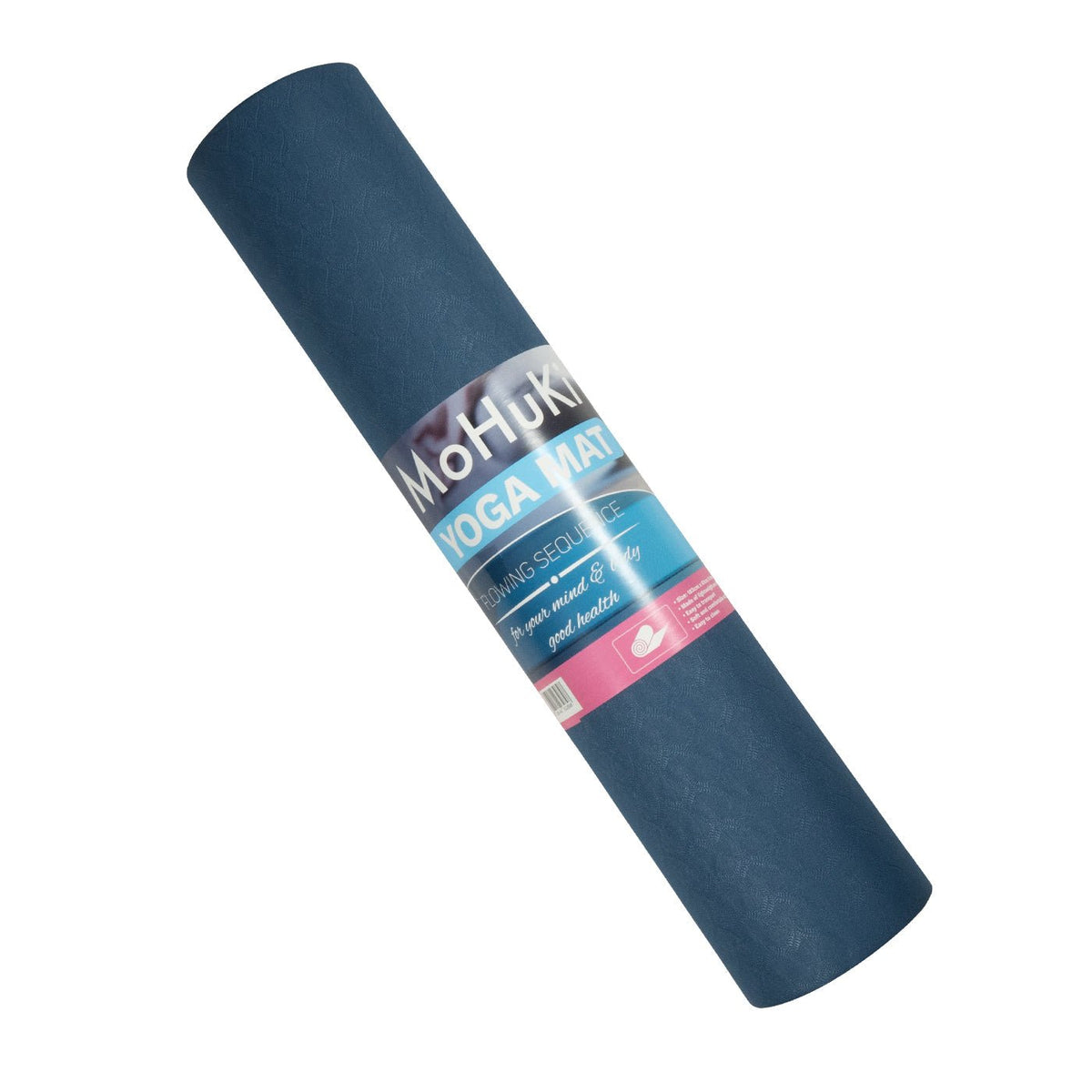 Yoga Mat TPE DUAL Color - 6mm - Blue/Navy - MohukiYoga Mat