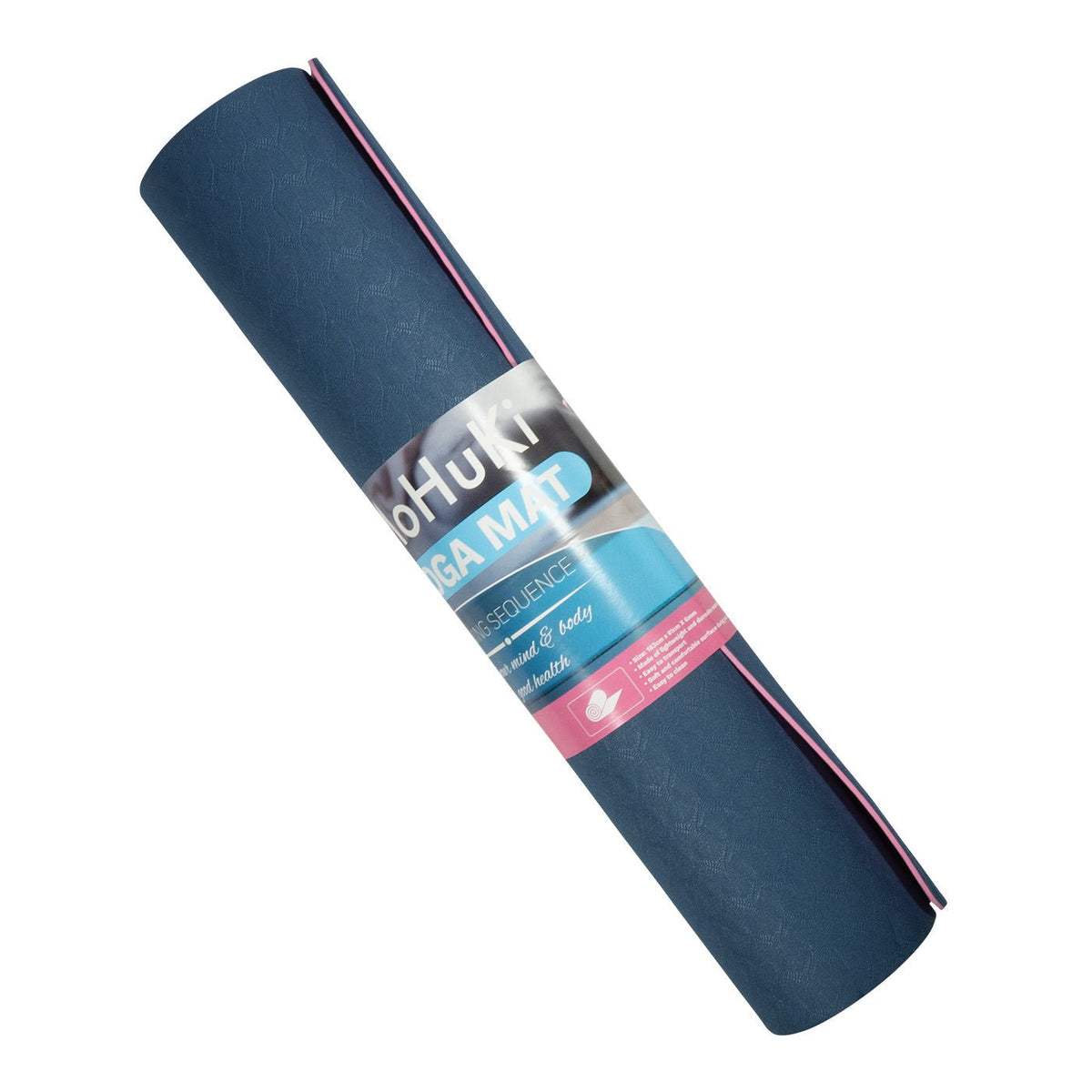 Yoga Mat TPE DUAL Color - 6mm - Pink/Blue - MohukiYoga Mat